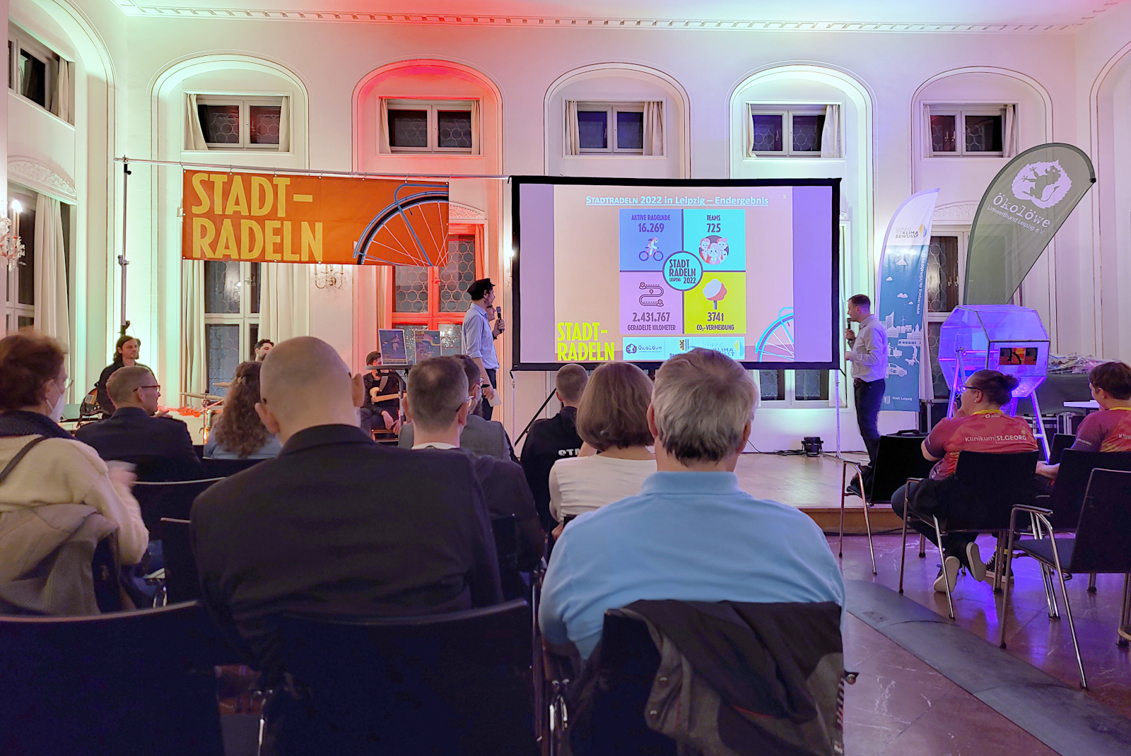 Bei der Preisverleihung des Leipziger STADTRADELNS war auch das Team der Volkssolidarität Leipzig vertreten (Foto: Friederike Stecklum).