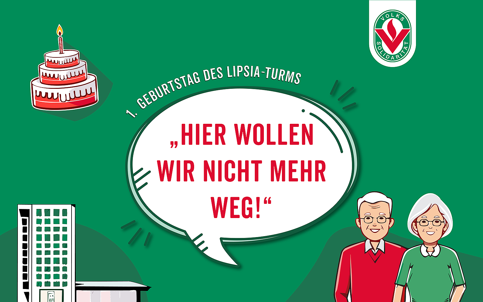 Das Ehepaar Staab genießt den Blick von der Terrasse Ihrer Wohnung im elften Stock des „Lipsia-Turms“ in Leipzig-Grünau (Grafiken: KI generiert - Adobe Firefly).