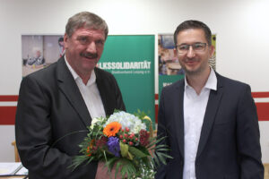 Olaf Wenzel (links) wurde für weitere vier Jahre zum Vorsitzenden unseres Stadtverbandes gewählt (Foto: Ulrike Gierth).