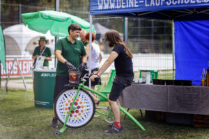 Das Smoothie-Bike der AOK Plus (Foto: Anne Schwerin).